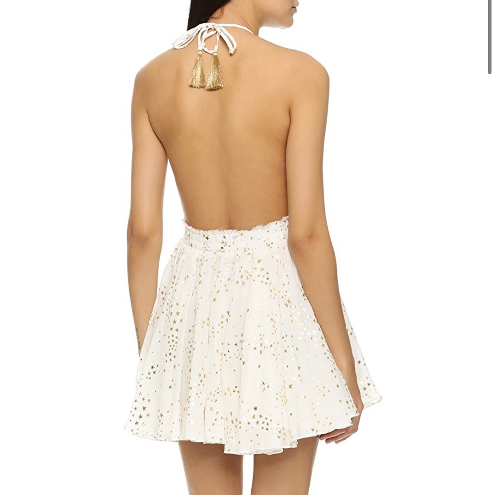 LOVESHACKFANCY GOLD STAR DRESS